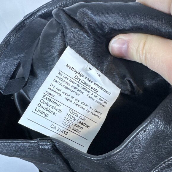 Bodø Christensen Women’s Black Leather Pants Size 6 Broken Zipper Straight Leg - Picture 6 of 7